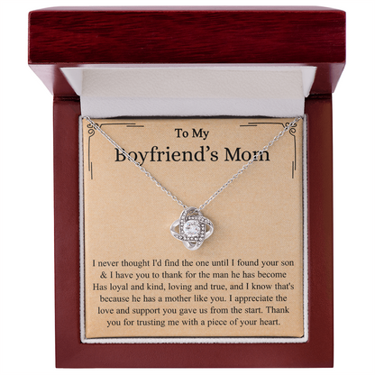 Boyfriend Mom Gifts From Girlfriend, Love Knot Necklace