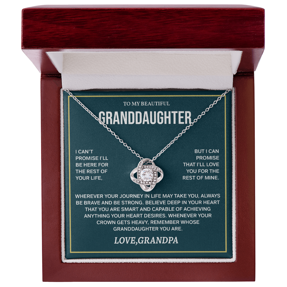 Granddaughter Necklace from Grandpa, Christmas Gifts