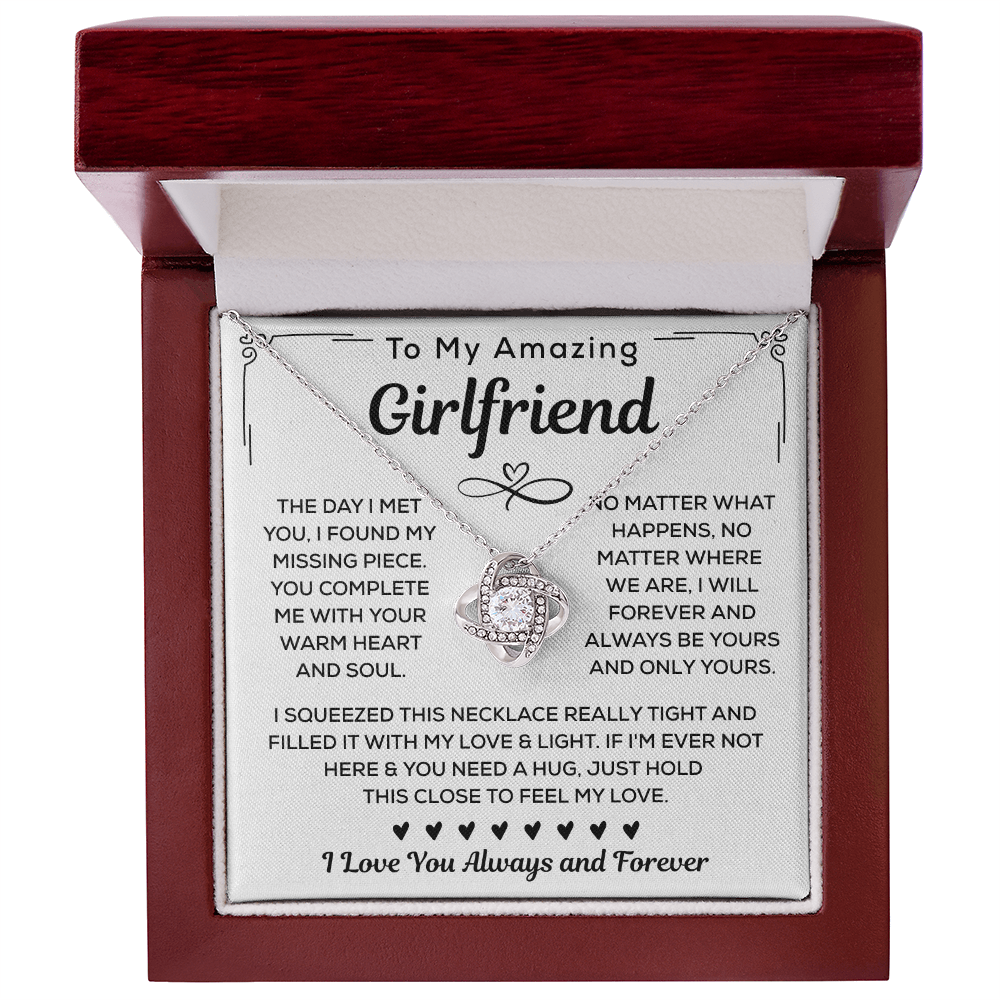 Girlfriend Necklace Gift From Boyfriend, Love Knot Necklace