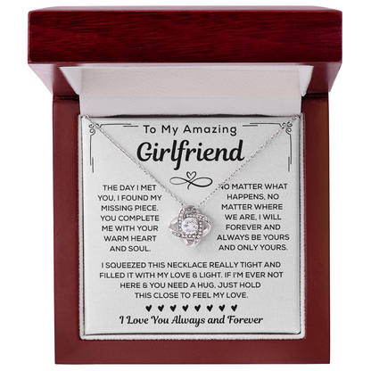 Girlfriend Necklace Gift From Boyfriend, Love Knot Necklace