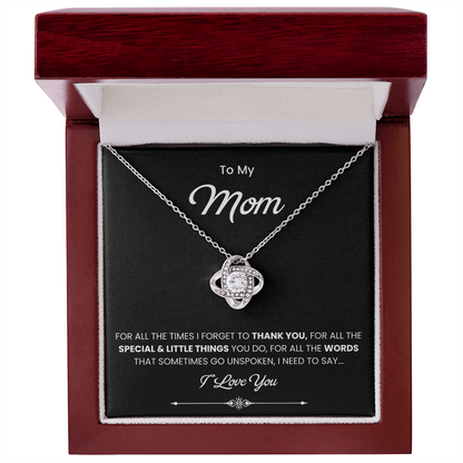 To My Beautiful Mom Necklace, Gift for Mom From Daughter or Son