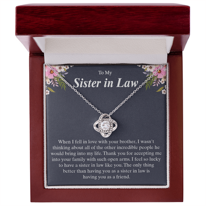 Gift for Sister In Law, Wedding Necklace for Sister In Law