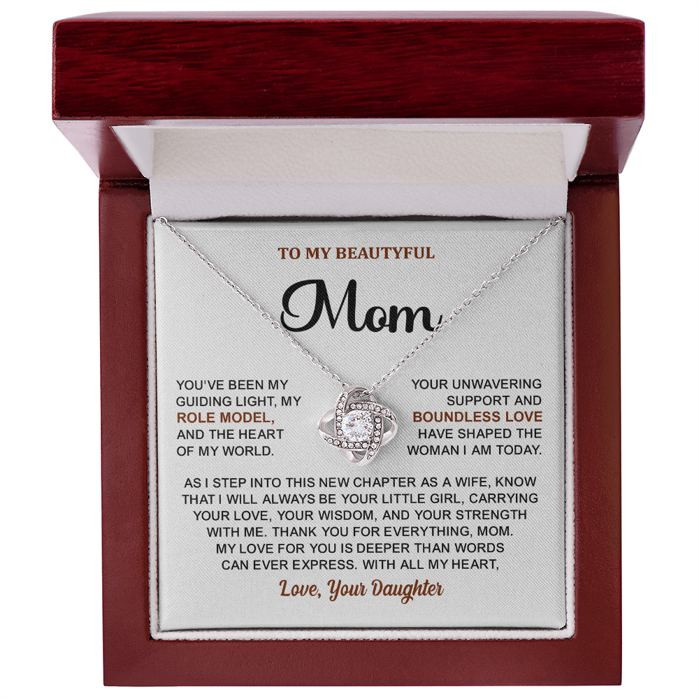 Mothers Day's Gifts for Mom - Love Knot Necklace, Jewelry Gifts, Necklace Gifts for Her