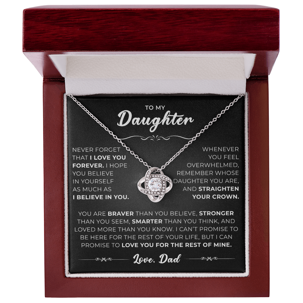 To My Beautiful Daughter Necklace From Mommy, Perfect for Mother's Day
