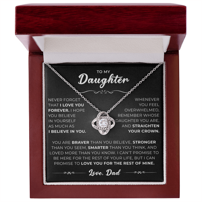 To My Beautiful Daughter Necklace From Mommy, Perfect for Mother's Day