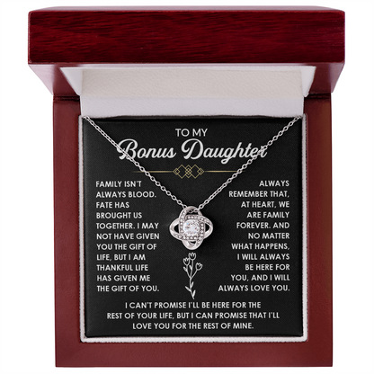 Stepdaughter Necklace With Message Card, Birthday Gifts for Her
