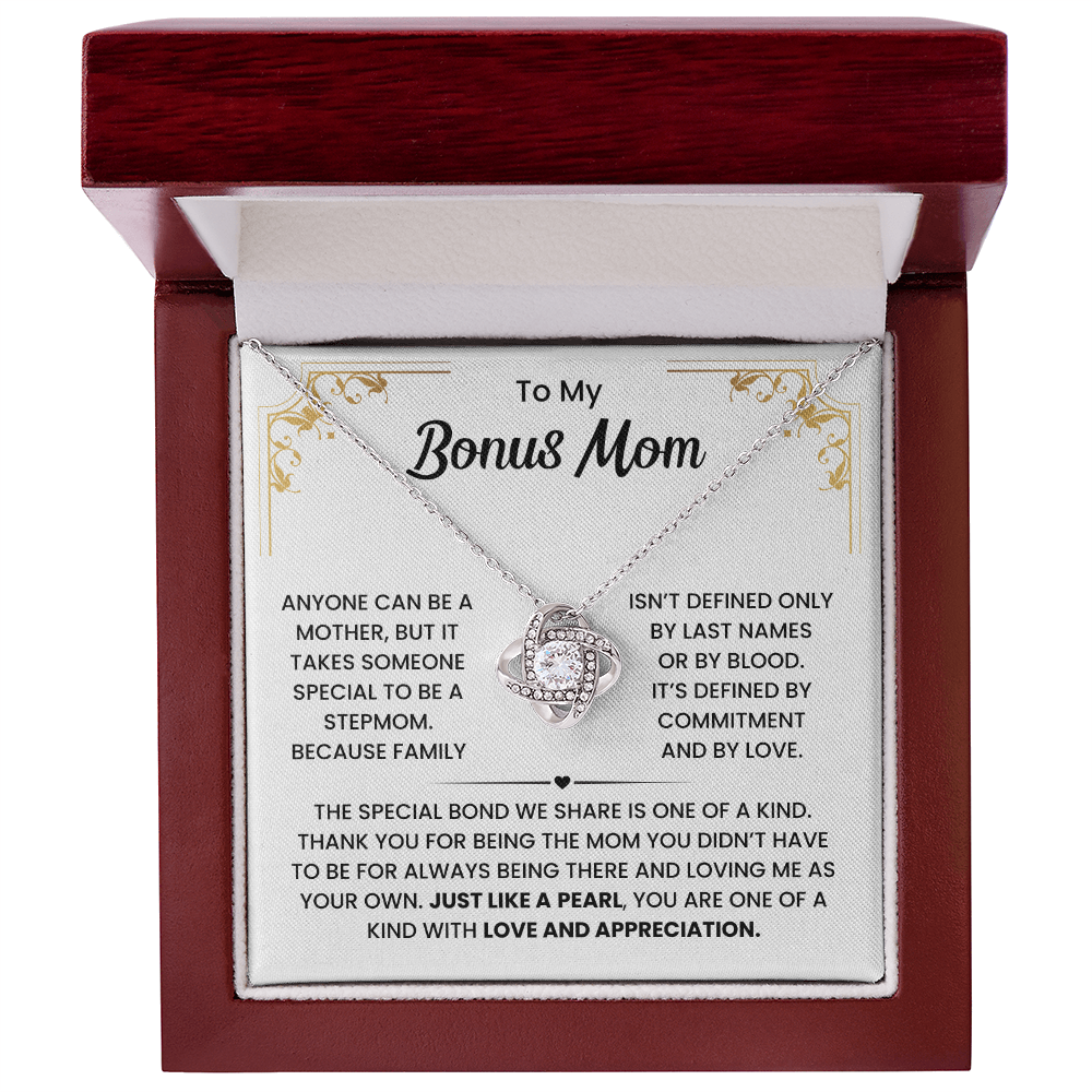 To My Bonus Mom Necklace From Stepson or Stepdaughter - Mother's Day Jewelry