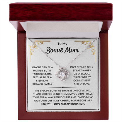 To My Bonus Mom Necklace From Stepson or Stepdaughter - Mother's Day Jewelry