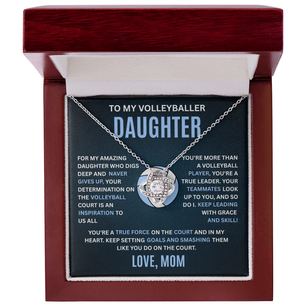 Volleyball Heart Necklace Gift for Daughter from Mom Charm Gift