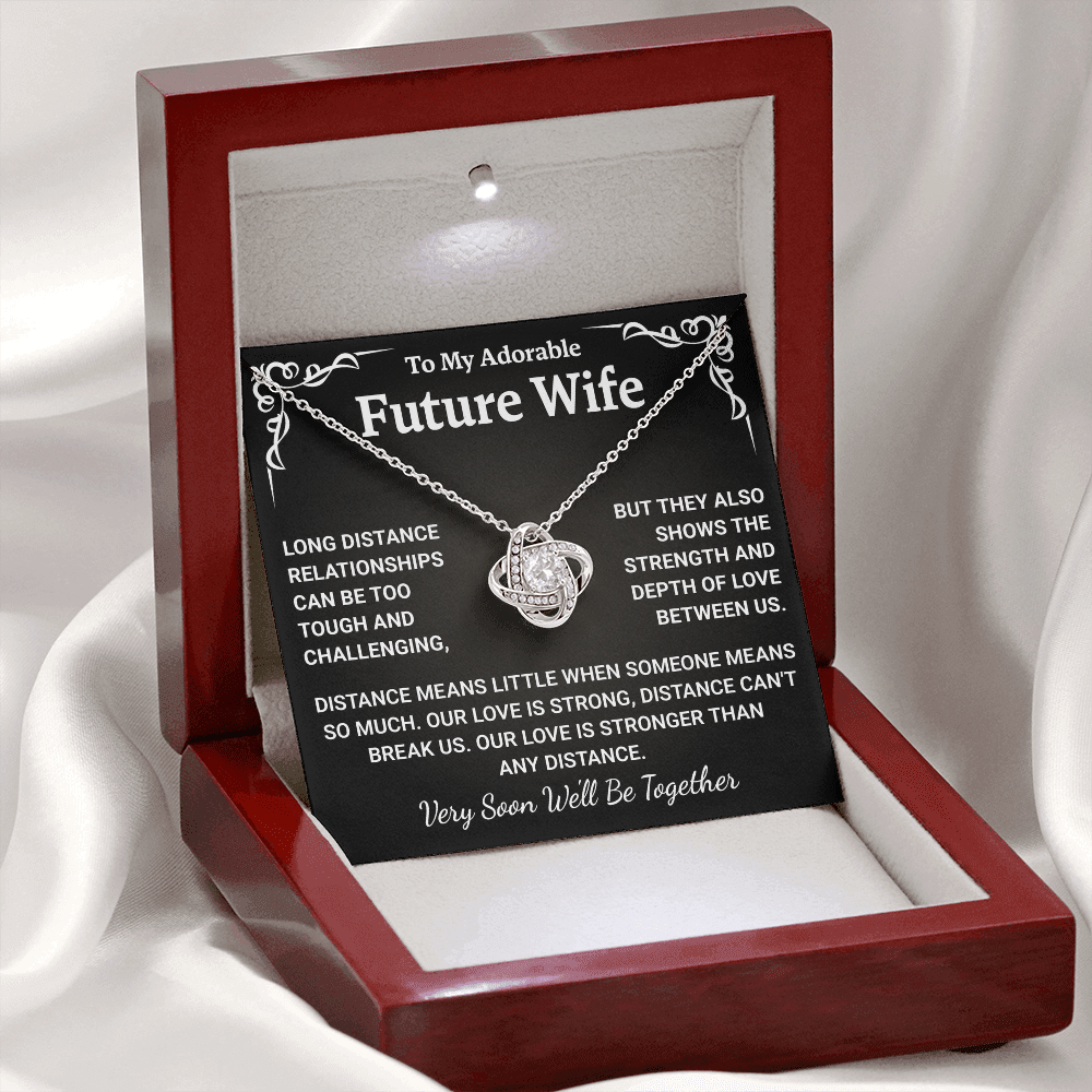 To My Future Wife Love Knot Necklace - Meaningful Gifts For Her