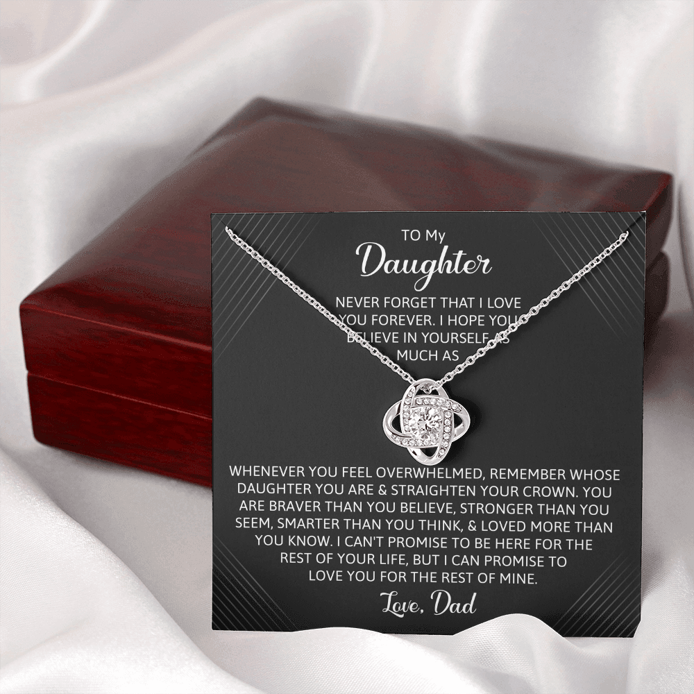 To My Daughter - You Are Braver Than You Believe Necklace
