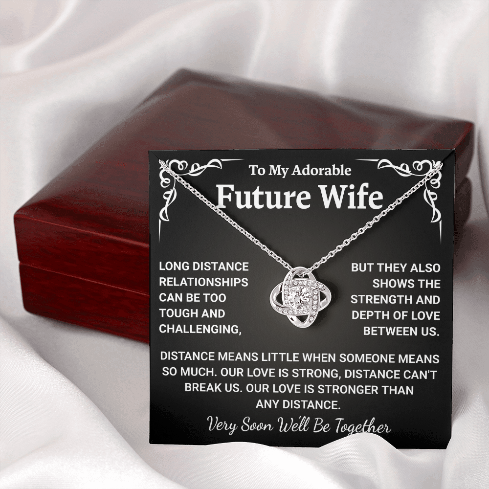 To My Future Wife Love Knot Necklace - Meaningful Gifts For Her