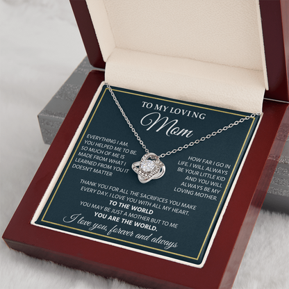To My Mom Necklace From Son Daughter, Pendant Jewelry With Message Card