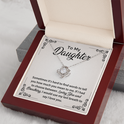 To My Daughter From Dad Love Knot Necklace, Daughter Necklace, Gifts for Daughter, Jewellery gifts for Daughter