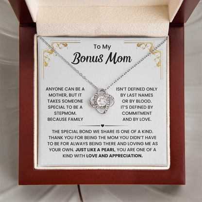 To My Bonus Mom Necklace From Stepson or Stepdaughter - Mother's Day Jewelry