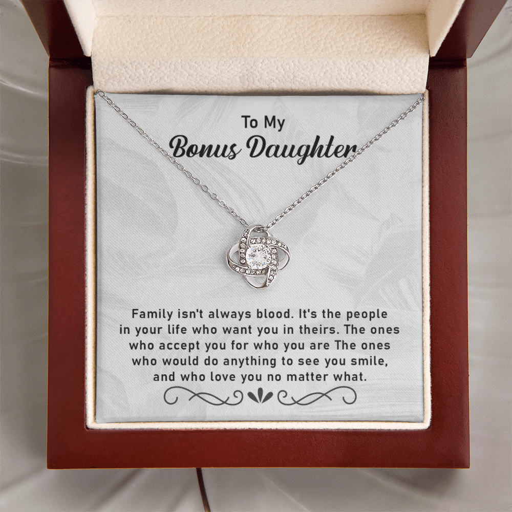 To My Bonus Daughter Necklace Gifts From Stepdad Stepmom