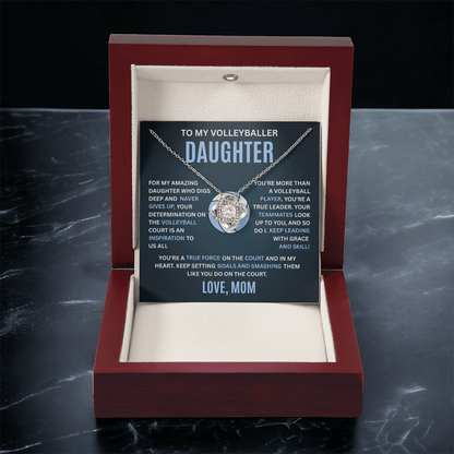 Volleyball Heart Necklace Gift for Daughter from Mom Charm Gift