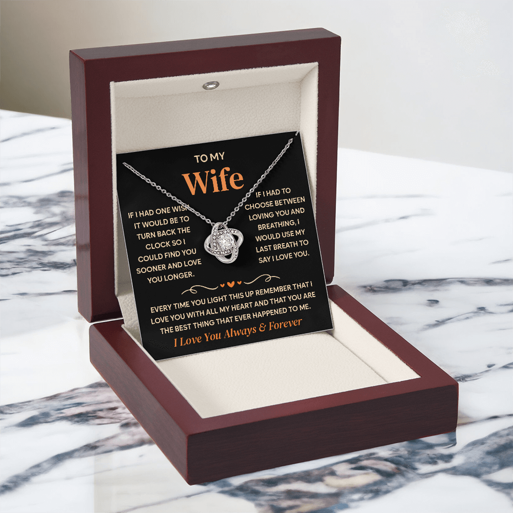 To My Wife Necklace, Birthday Gifts for Her