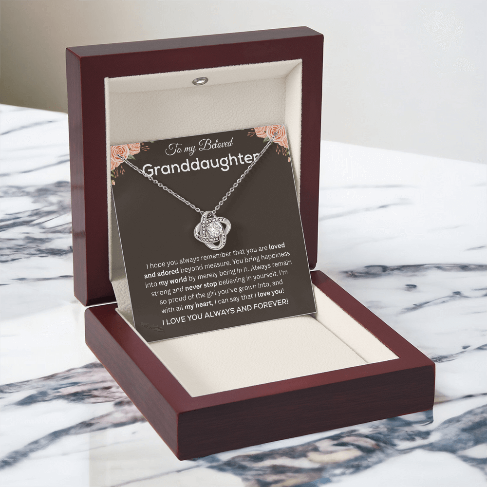 To My Granddaughter Necklace, Valentines Day Gifts for Her