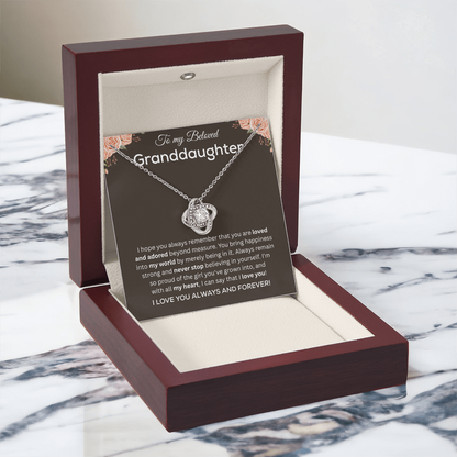 To My Granddaughter Necklace, Valentines Day Gifts for Her