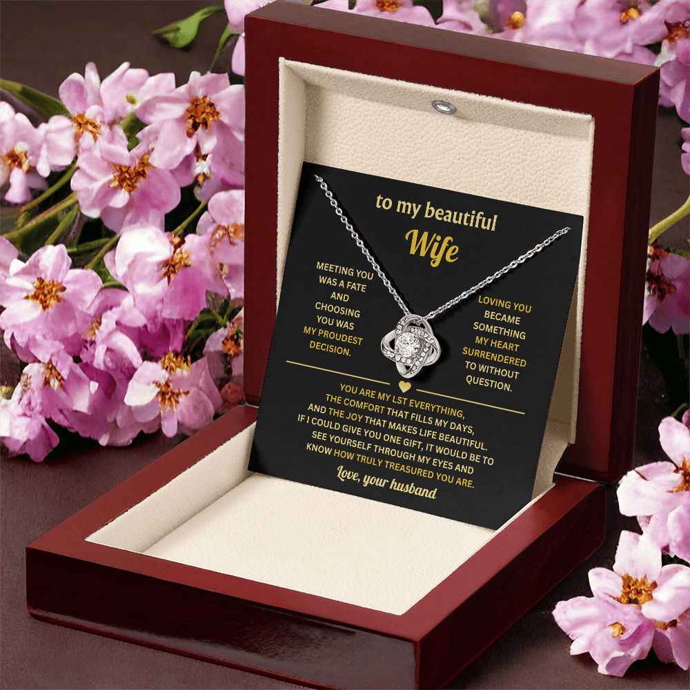 Love Knot Necklace, Birthday Gifts for Wife from husband