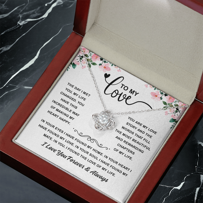 Neckalce for Girlfriend, Love Knot Neckalce for Girlfriend