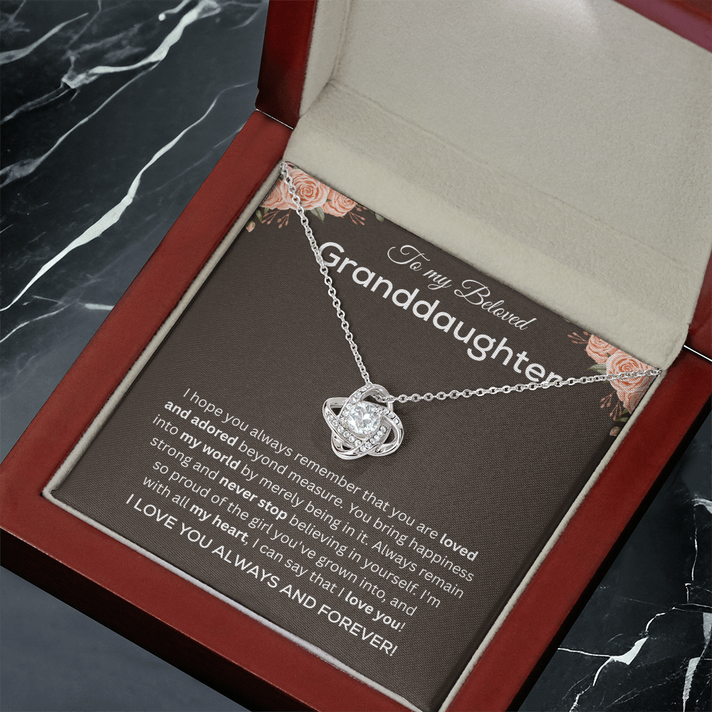 To My Granddaughter Necklace, Valentines Day Gifts for Her