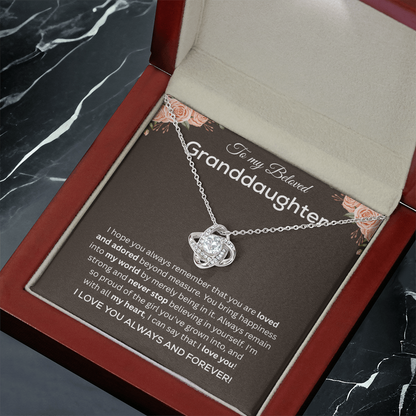 To My Granddaughter Necklace, Valentines Day Gifts for Her