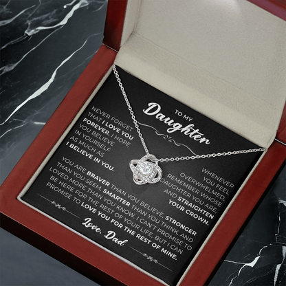 To My Beautiful Daughter Necklace From Mommy, Perfect for Mother's Day