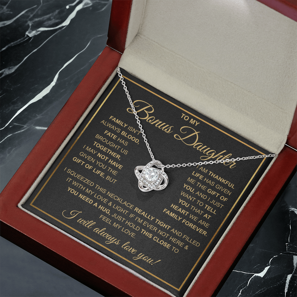 To My Stepdaughter Necklace, Adopted Daughter Birthday Gift