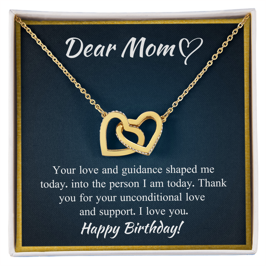Silver Love Knot necklace gift box with a heartfelt message