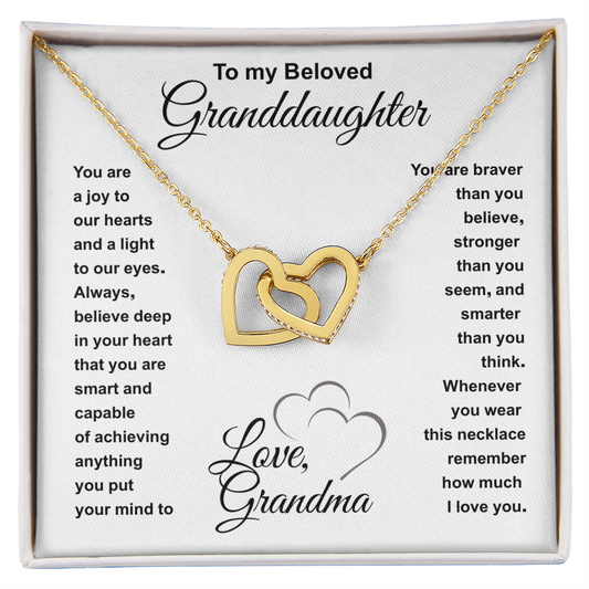 Granddaughter Necklace from grandparents, It Gives Her Smile a Gentle, Sparkling Glow