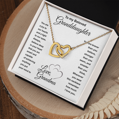 Granddaughter Necklace from grandparents, It Gives Her Smile a Gentle, Sparkling Glow
