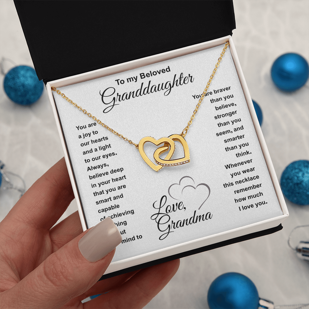 Granddaughter Necklace from grandparents, It Gives Her Smile a Gentle, Sparkling Glow