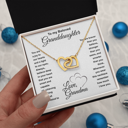 Granddaughter Necklace from grandparents, It Gives Her Smile a Gentle, Sparkling Glow