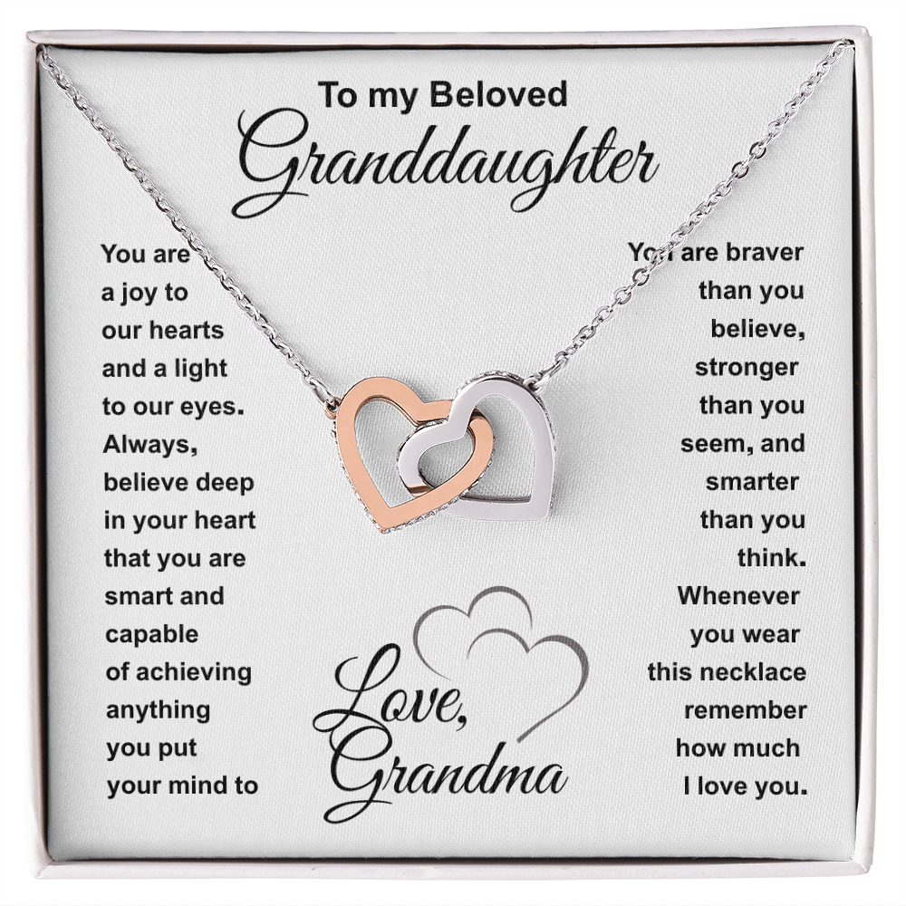 Granddaughter Necklace from grandparents, It Gives Her Smile a Gentle, Sparkling Glow