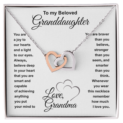 Granddaughter Necklace from grandparents, It Gives Her Smile a Gentle, Sparkling Glow