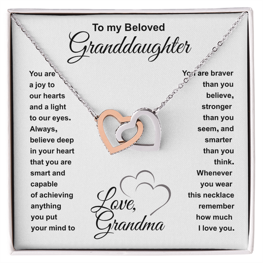 Granddaughter Necklace from grandparents, It Gives Her Smile a Gentle, Sparkling Glow