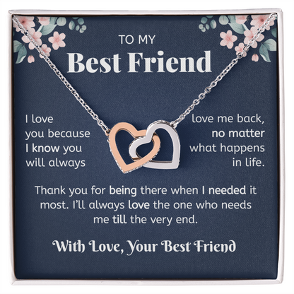 Best Friends Forever Necklace - Heart Gifts For Best Friend