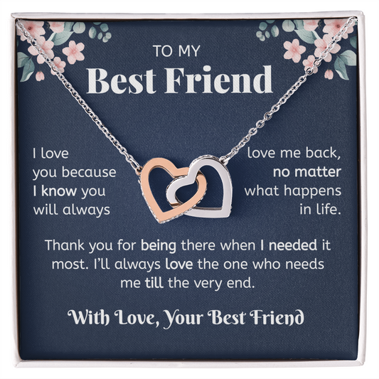 Best Friends Forever Necklace - Heart Gifts For Best Friend