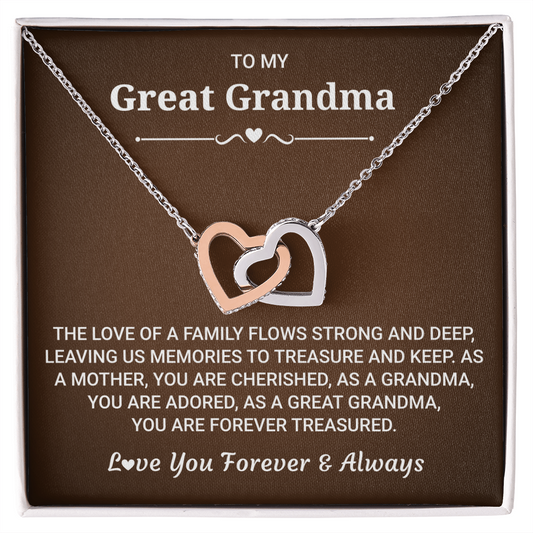 Silver Heart Necklace To Grandma - Gift Ideas For Nana