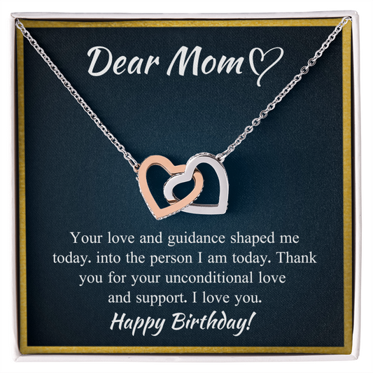 Silver Love Knot necklace gift box with a heartfelt message