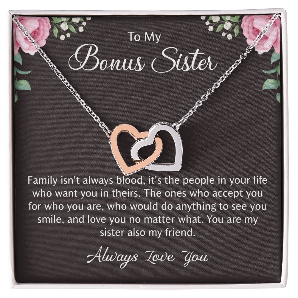 Bonus Sister Necklace, Birthday Graduation Christmas Gift