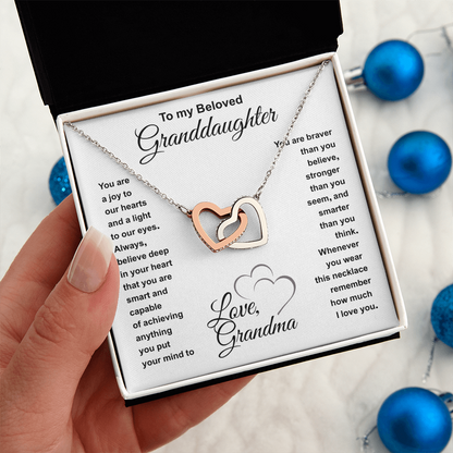 Granddaughter Necklace from grandparents, It Gives Her Smile a Gentle, Sparkling Glow