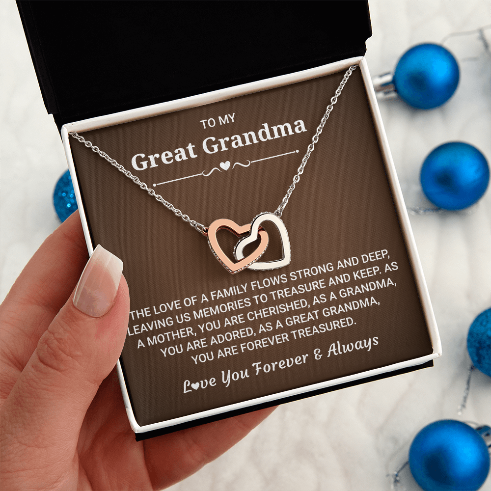 Silver Heart Necklace To Grandma - Gift Ideas For Nana