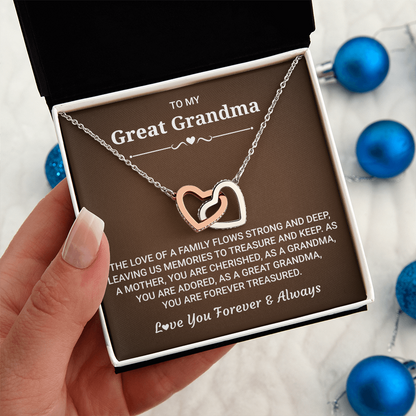 Silver Heart Necklace To Grandma - Gift Ideas For Nana