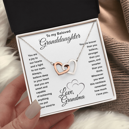 Granddaughter Necklace from grandparents, It Gives Her Smile a Gentle, Sparkling Glow