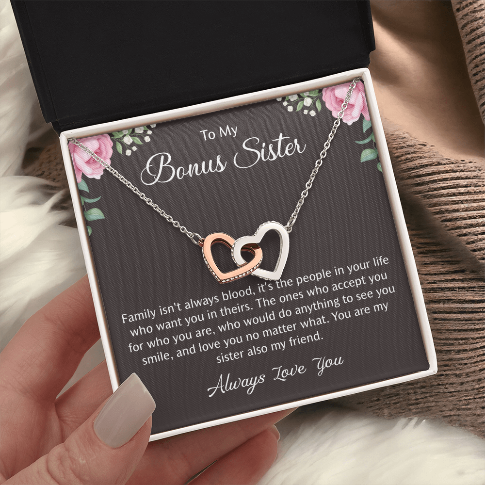 Bonus Sister Necklace, Birthday Graduation Christmas Gift