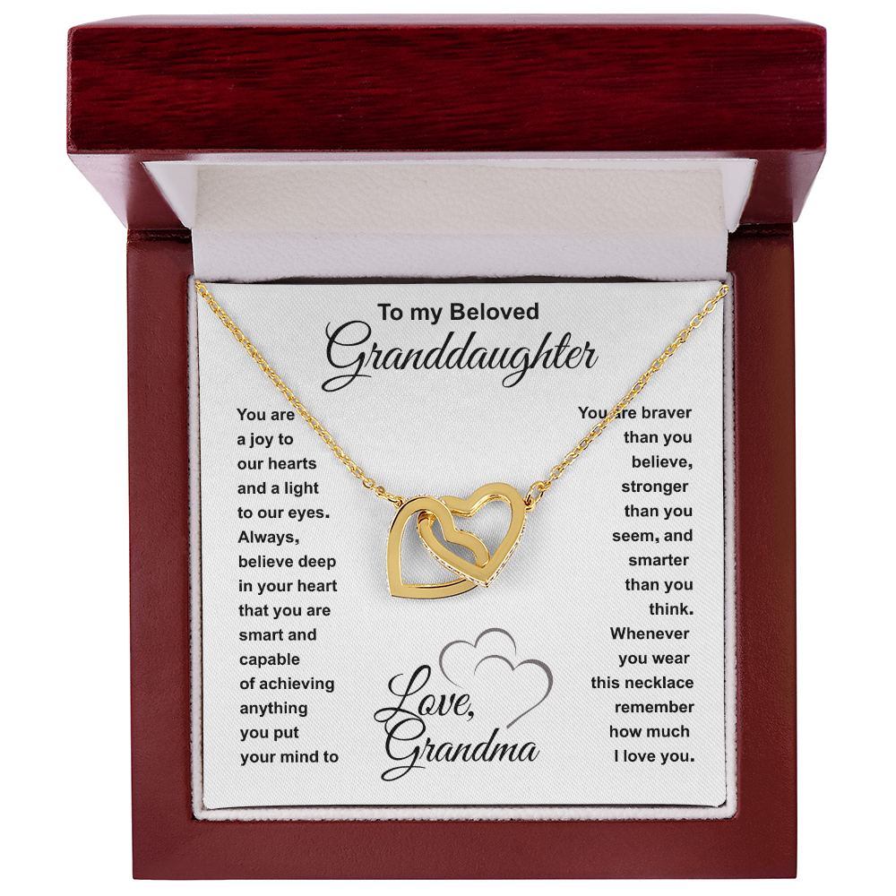 Granddaughter Necklace from grandparents, It Gives Her Smile a Gentle, Sparkling Glow