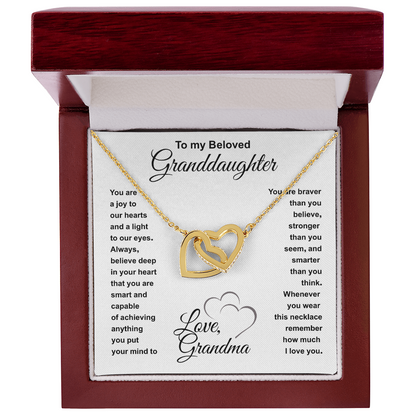 Granddaughter Necklace from grandparents, It Gives Her Smile a Gentle, Sparkling Glow